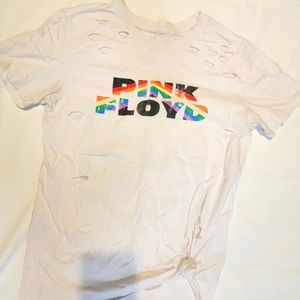 Vintage rock n roll  reprint 1973 Pink Floyd distressed ripped tee